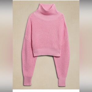Banana Republic Janie cropped sweater pink spring lily size XS new without tags